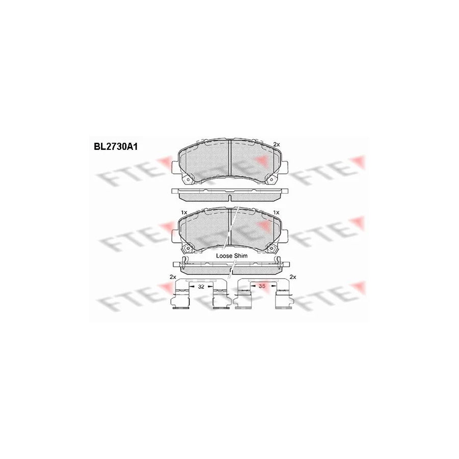 Fte 9010950 Brake Pad Set For Isuzu D-Max | ML Performance UK Car Parts