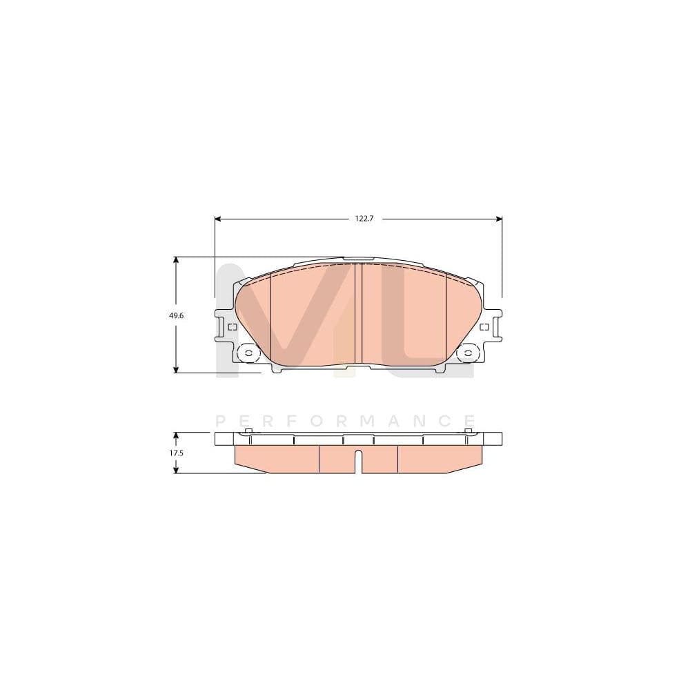 TRW Gdb3459 Brake Pad Set Not Prepared For Wear Indicator | ML Performance Car Parts