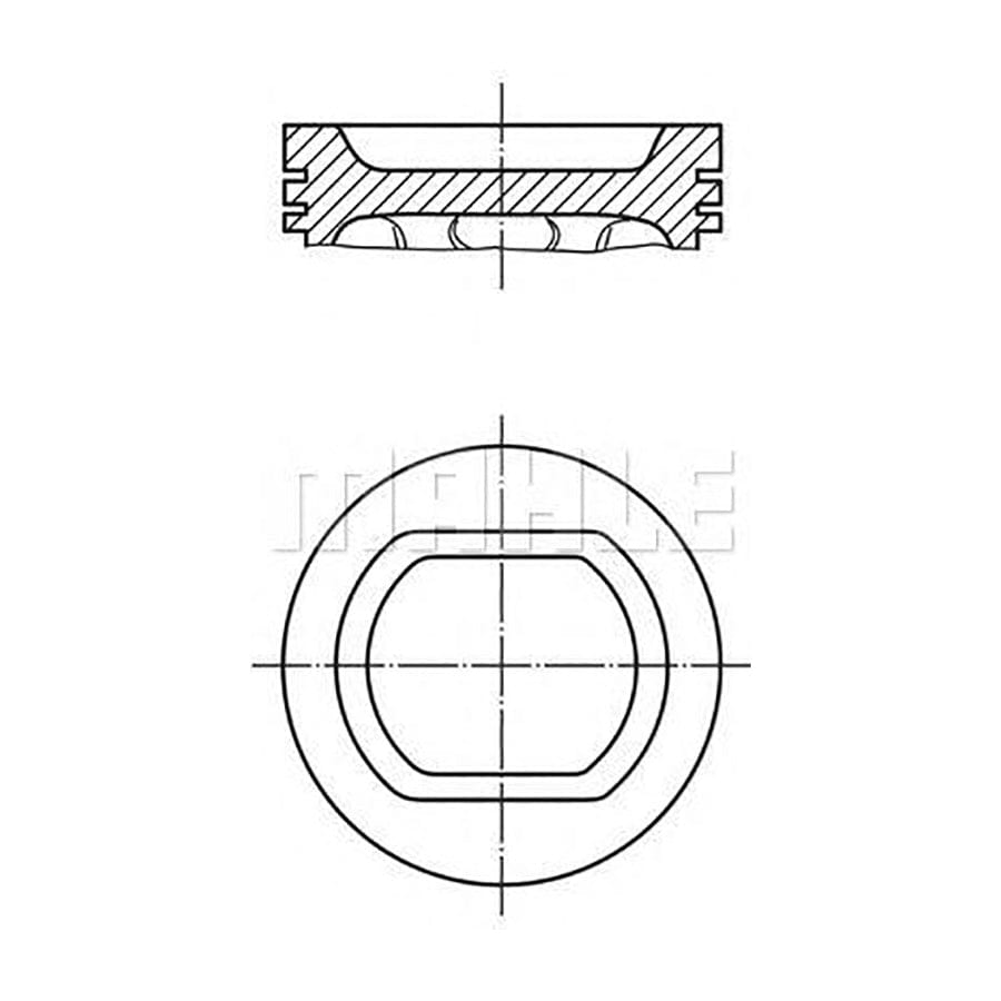 MAHLE ORIGINAL 0088001 Piston 84,4 mm, with piston rings | ML Performance Car Parts