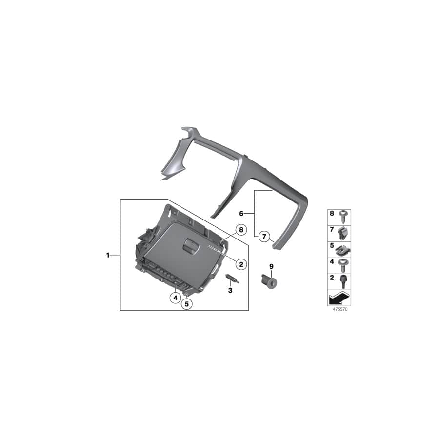 Genuine BMW 51162997504 E84 Glove Box OYSTER (Inc. X1 25iX, X1 20iX & X1 20d) | ML Performance UK Car Parts