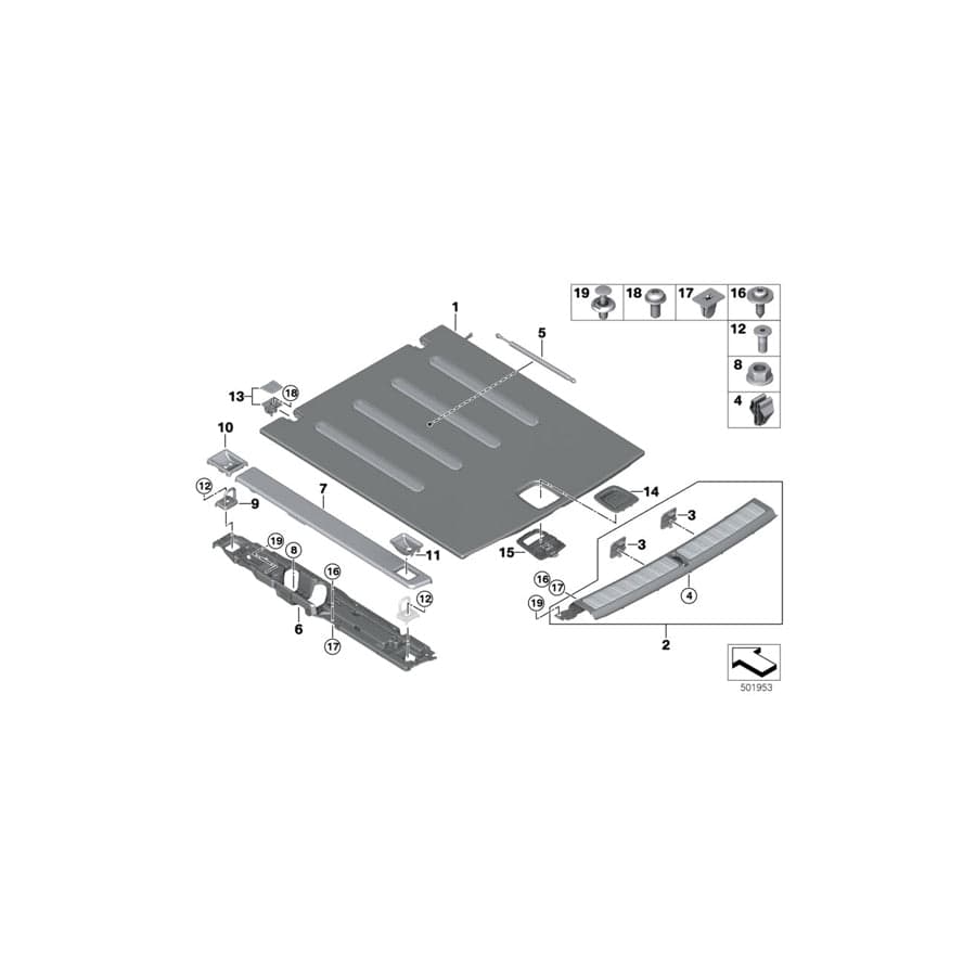 Genuine BMW 51477948357 G06 Loading Sill Cover SCHWARZ (Inc. X6 40iX, X6 40i & X6 M50iX) | ML Performance UK Car Parts