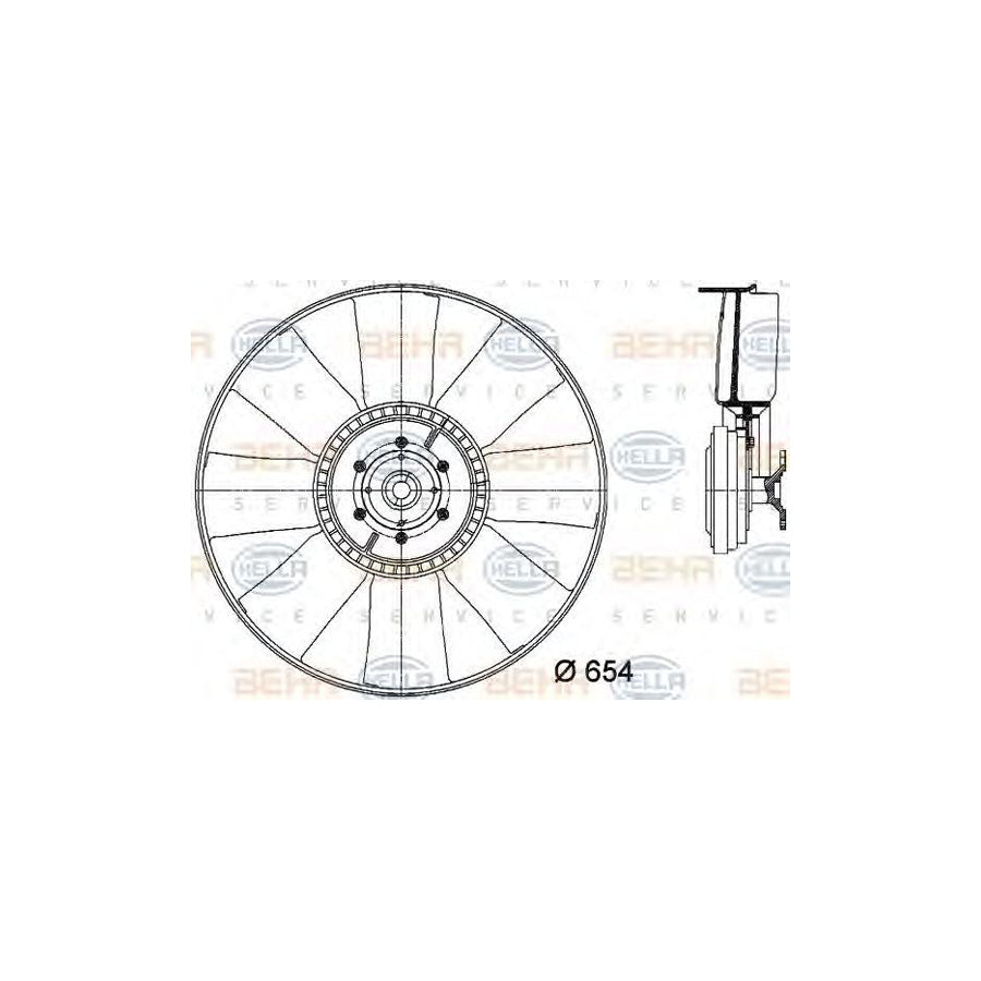 Hella 8MV 376 731-381 Fan, Radiator