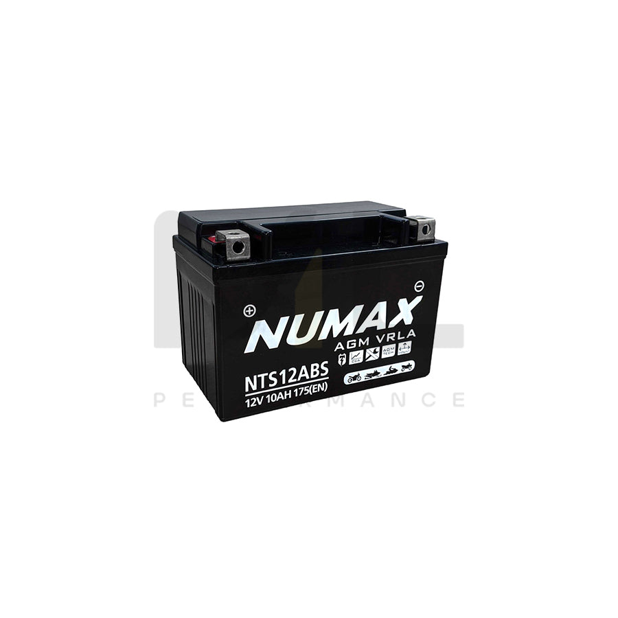 NTS12ABS Numax Motorbike Battery YT12A-BS | Car Batteries UK | ML Performance Car Parts