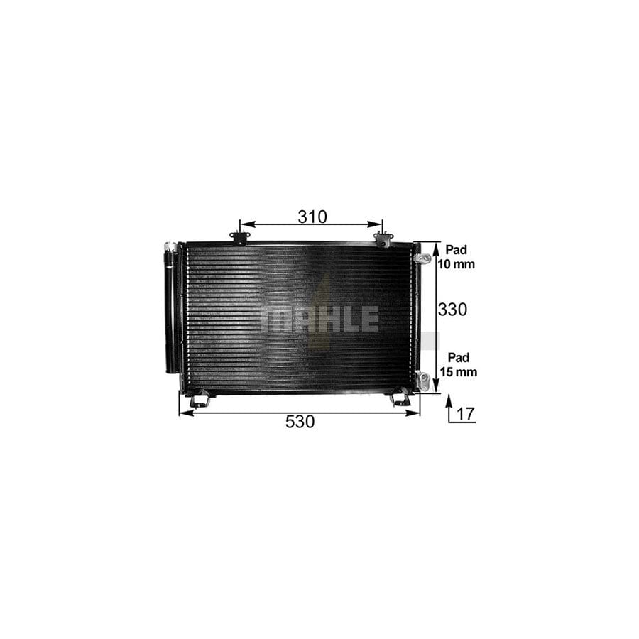 MAHLE ORIGINAL AC 292 000P Air conditioning condenser for TOYOTA YARIS with dryer | ML Performance Car Parts