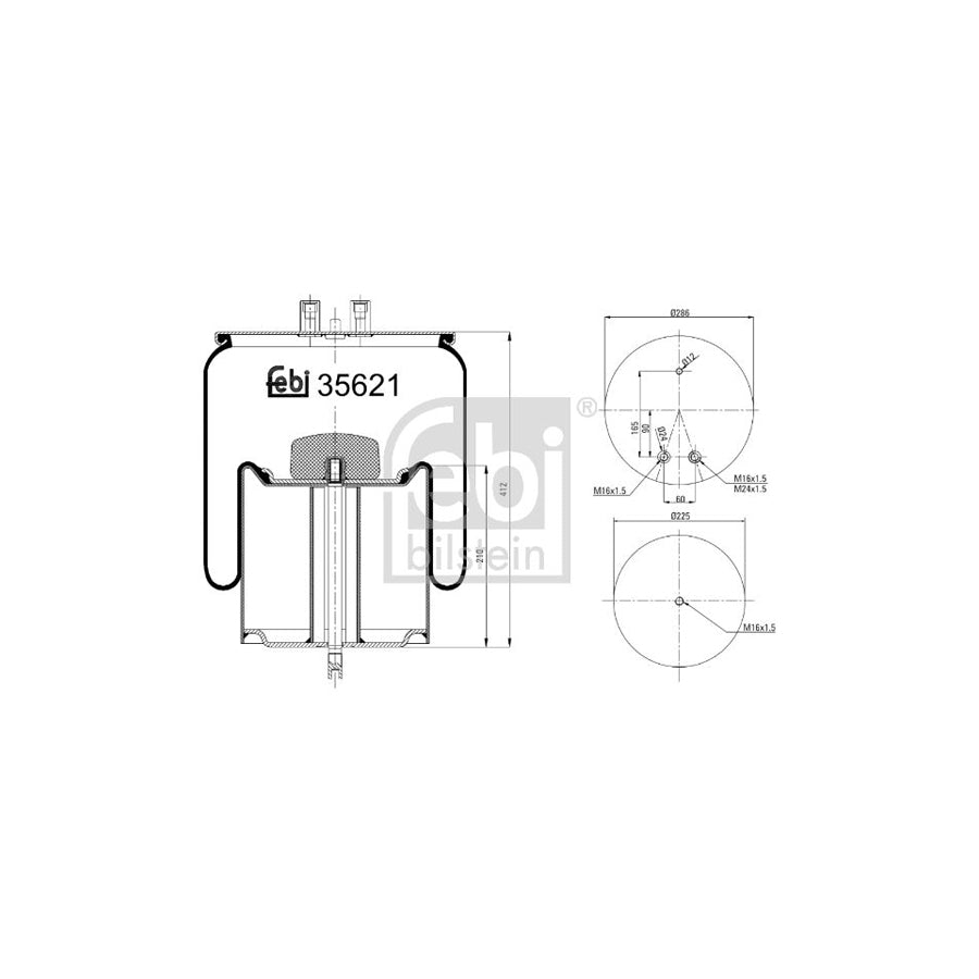 Febi Bilstein 35621 Boot, Air Suspension