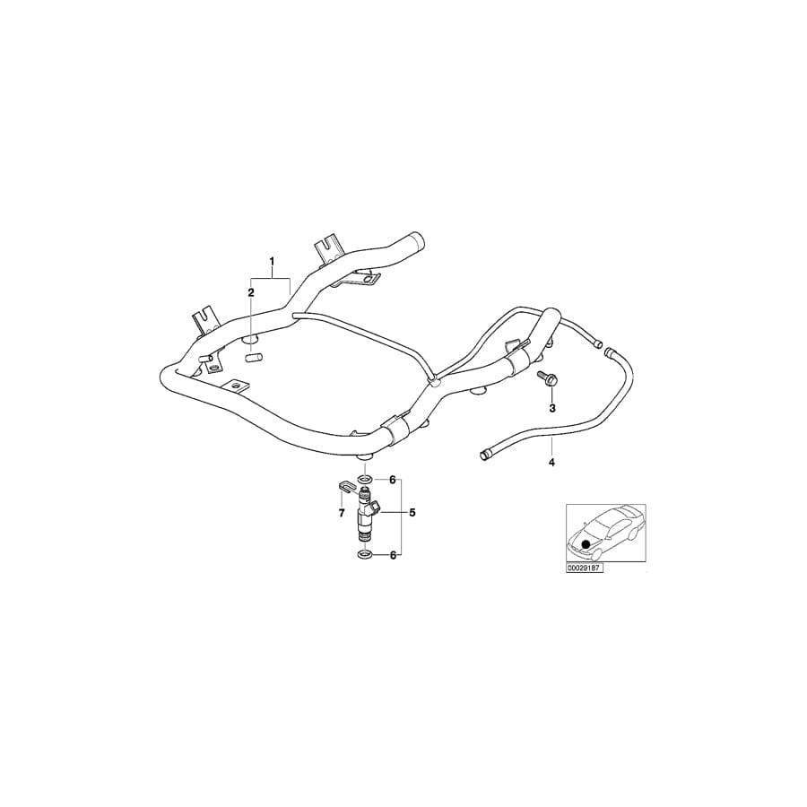 Genuine BMW 13641707843 E38 E39 E52 Injection Valve (Inc. 740i, 535i & 540i) | ML Performance UK Car Parts