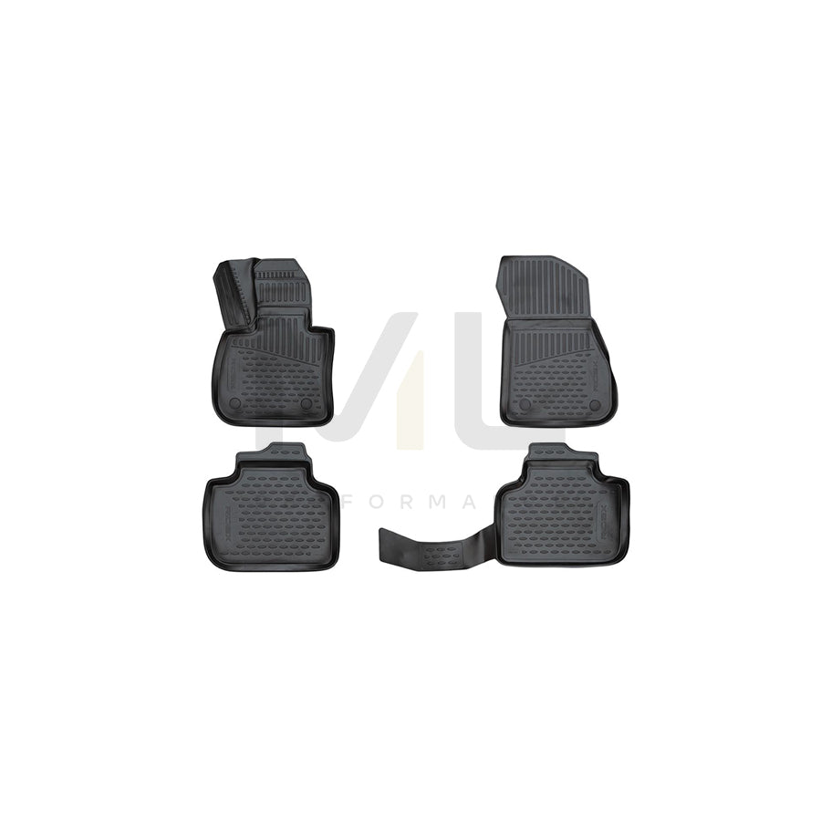 RIDEX Tailored 215A0477 Floor mat set for BMW X1 (F48) Elastomer, Front and Rear, Quantity: 4, Black | ML Performance Car Parts