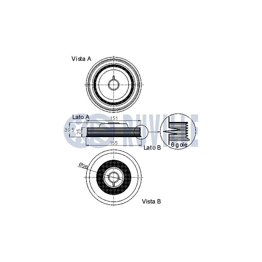 Ruville 985892 Axle Bush | ML Performance UK Car Parts