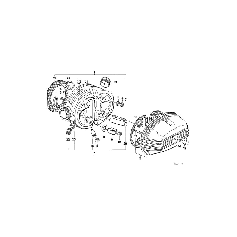 Genuine BMW 11121338394 Cylinder Head Right "SLS" ANSCHL. (Inc. R 100 GS, R 100 R & R 80 GS) | ML Performance UK Car Parts