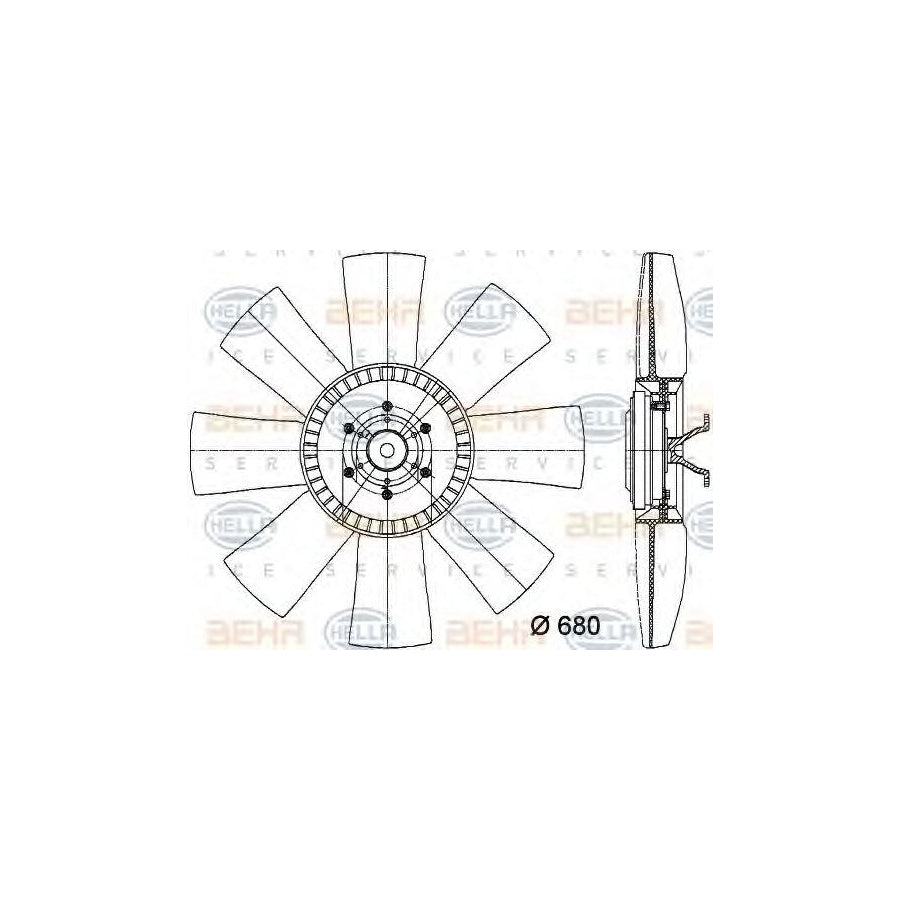 Hella 8MV 376 731-331 Fan, Radiator