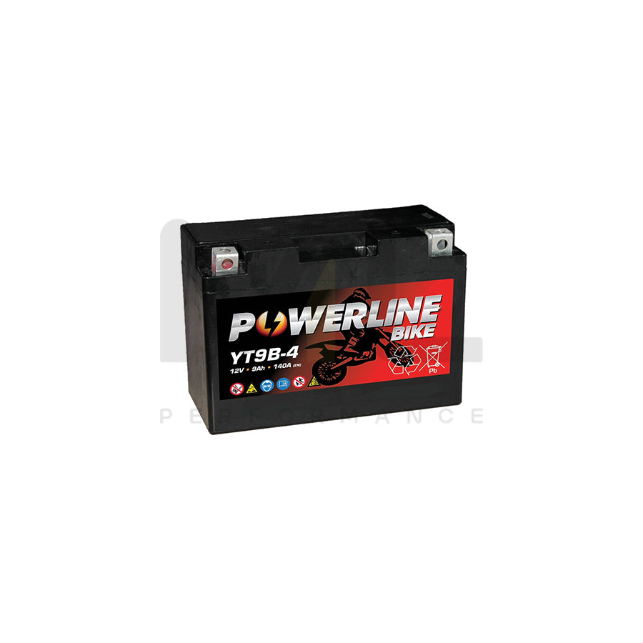 YT9B-4 Powerline Motorcycle Battery 12V 9Ah YT9B4 | Car Batteries UK | ML Performance Car Parts