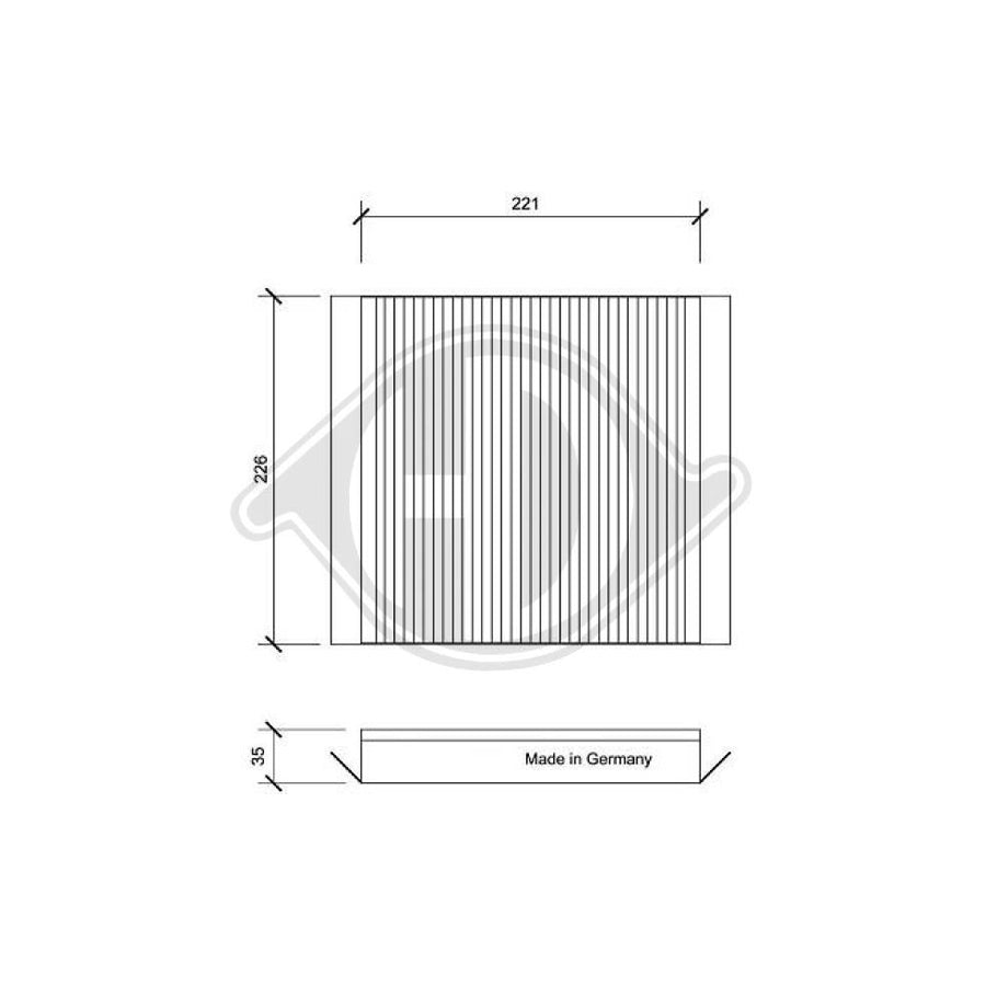 DIEDERICHS DCI0076 Pollen Filter | ML Performance UK Car Parts