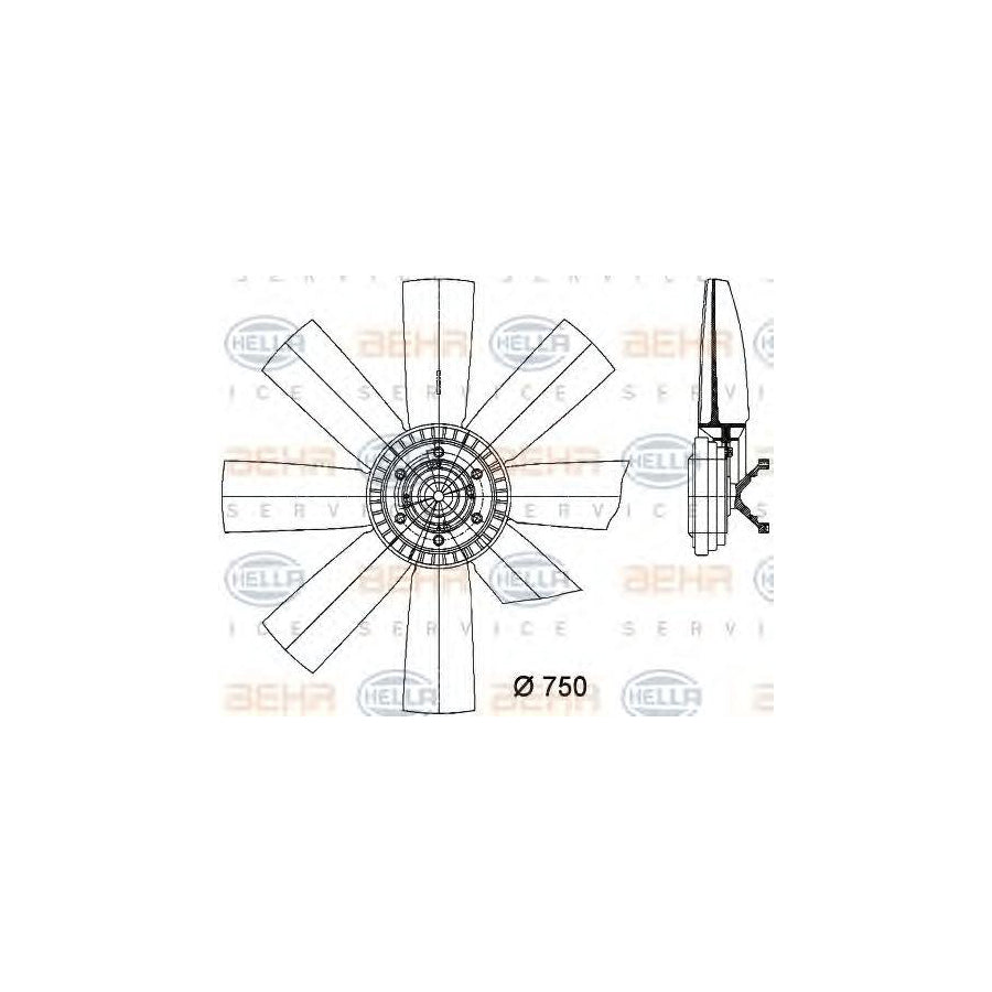 Hella 8MV 376 731-301 Fan, Radiator