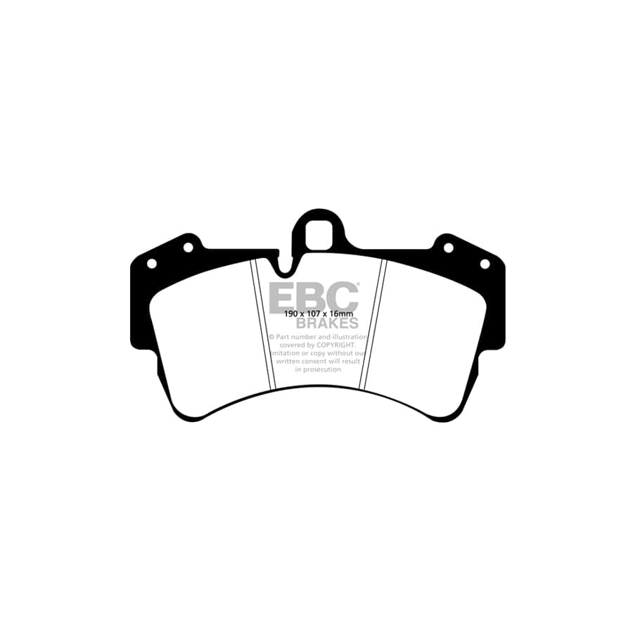 EBC PD03KF125 Audi Porsche VW Yellowstuff Front Brake Pad & Plain Disc Kit - Brembo Caliper (Inc. Q7, Cayenne, Touareg) 2 | ML Performance UK Car Parts