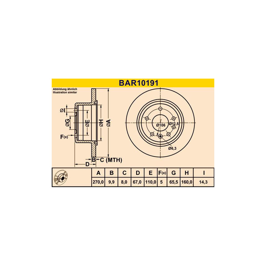 Barum BAR10191 Brake Disc