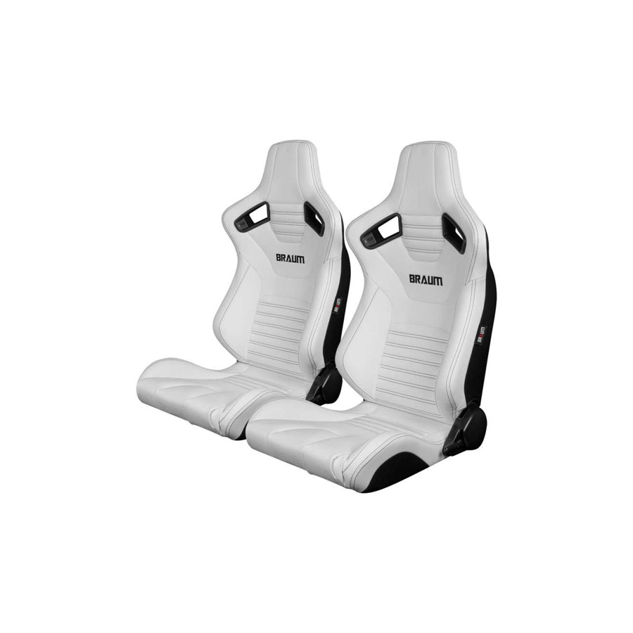 BRAUM Elite-X Series Racing Seats (White Leatherette) – Pair | ML Performance UK Car Parts