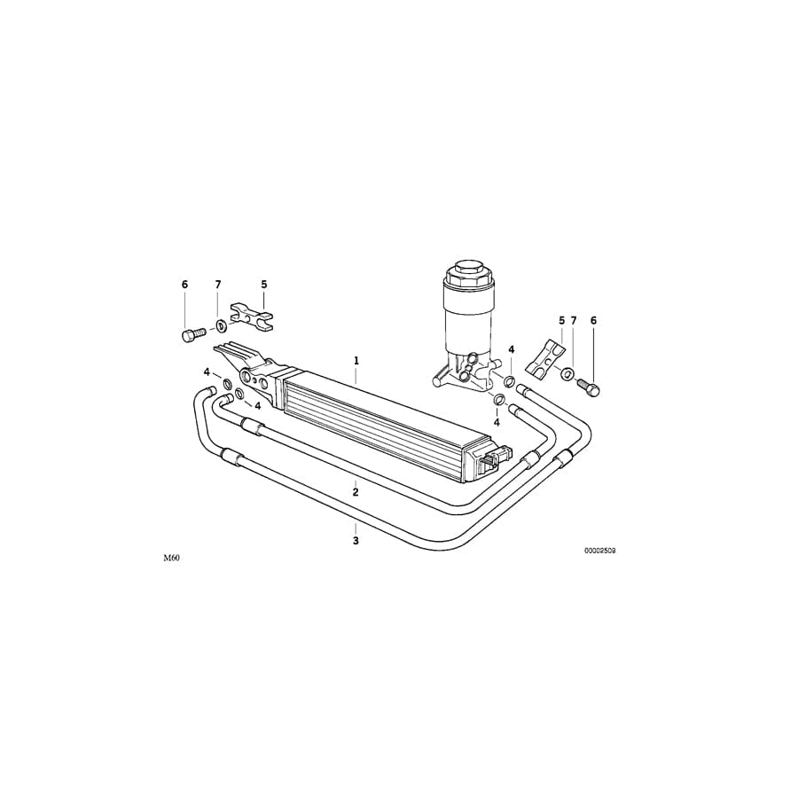 Genuine BMW 17222244894 E34 Oil Cooling Pipe Outlet (Inc.  & 525td) | ML Performance UK Car Parts