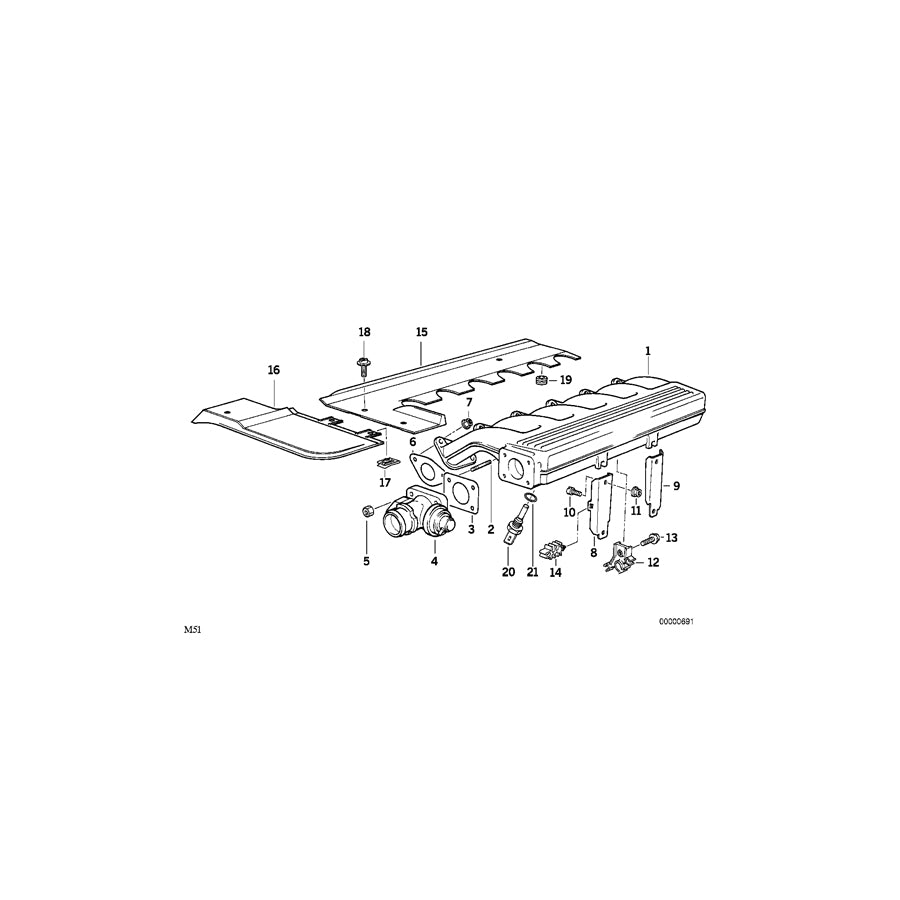 Genuine BMW 11142244834 E36 E34 Air Duct (Inc. 325td & 525td) | ML Performance UK Car Parts