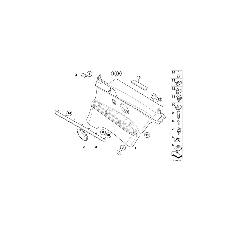 Genuine BMW 51439165883 E92 E92 Lateral Trim Panel Rear Left ANTHRAZIT (Inc. 330xd, 328xi & 335xi) | ML Performance UK Car Parts