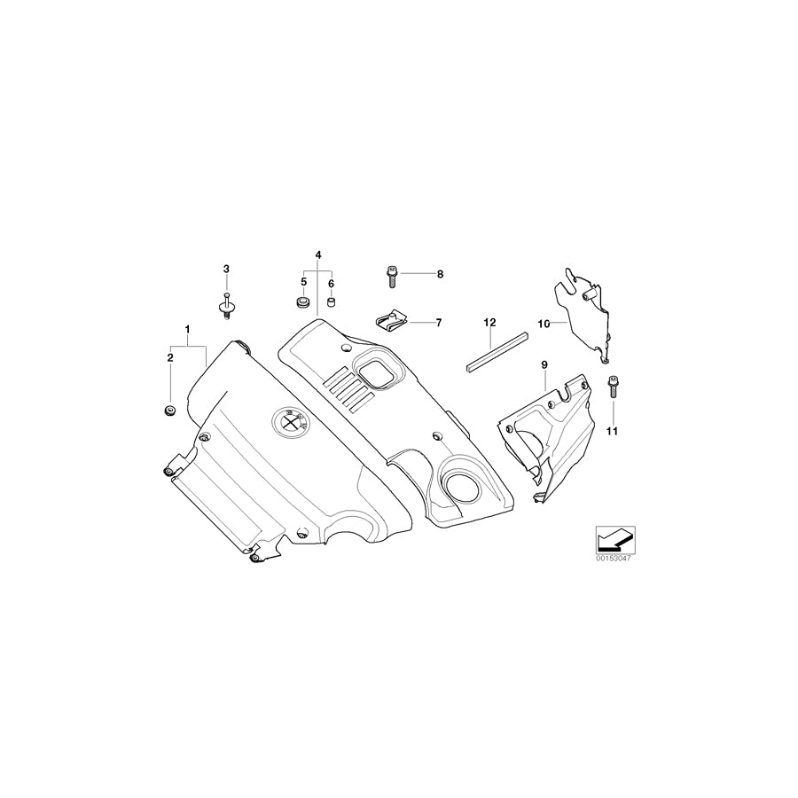 Genuine BMW 11142247598 E46 Acoustic Cover Rear (Inc. 318d & 320d) | ML Performance UK Car Parts