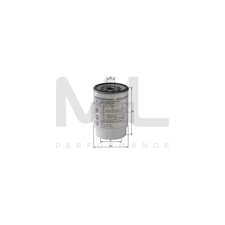 MANN-FILTER PL 600 Fuel filter Spin-on Filter | ML Performance Car Parts