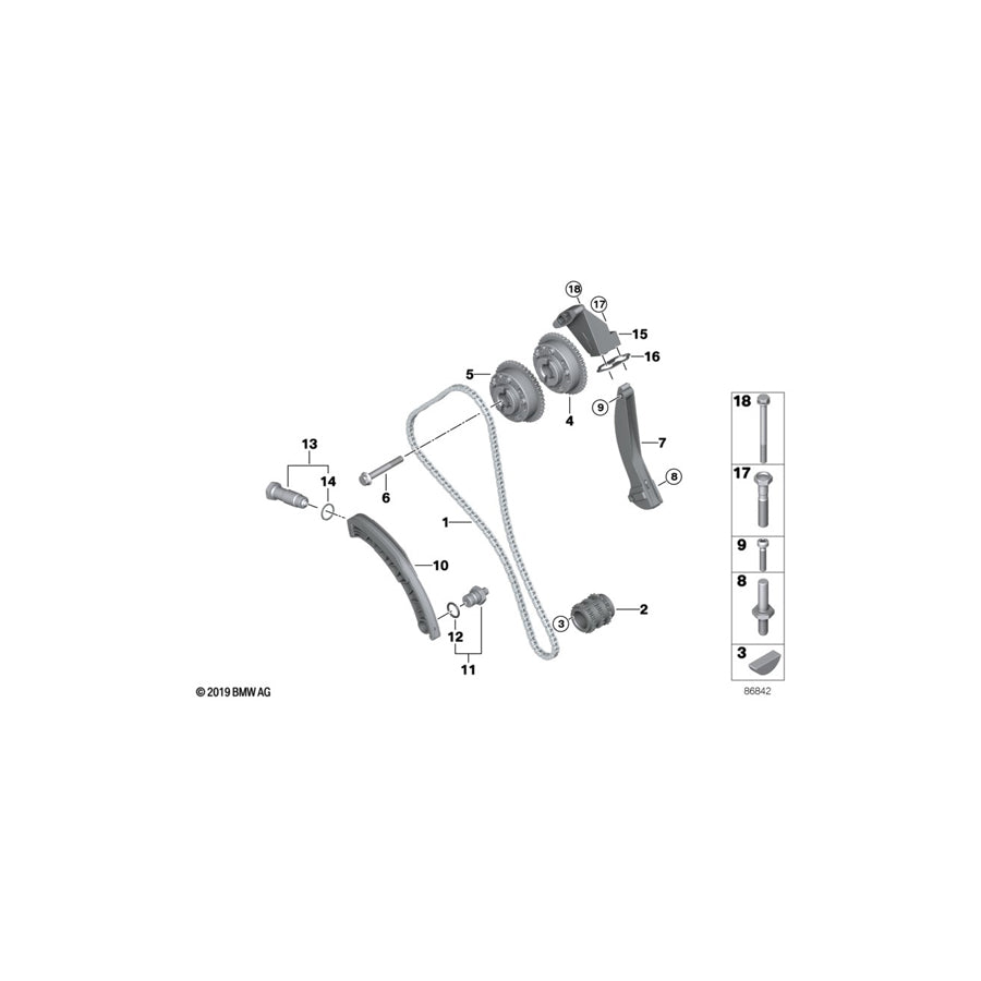 Genuine BMW 11367526907 E67 RR1 Adjustment Unit, Outlet Camshaft (Inc. Coupé, Phantom EWB & 760i) | ML Performance UK Car Parts