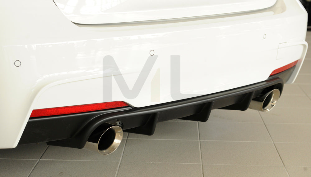 Rieger 00053467 BMW 3 Series F30 F31 Rear Diffuser 2 | ML Performance UK Car Parts