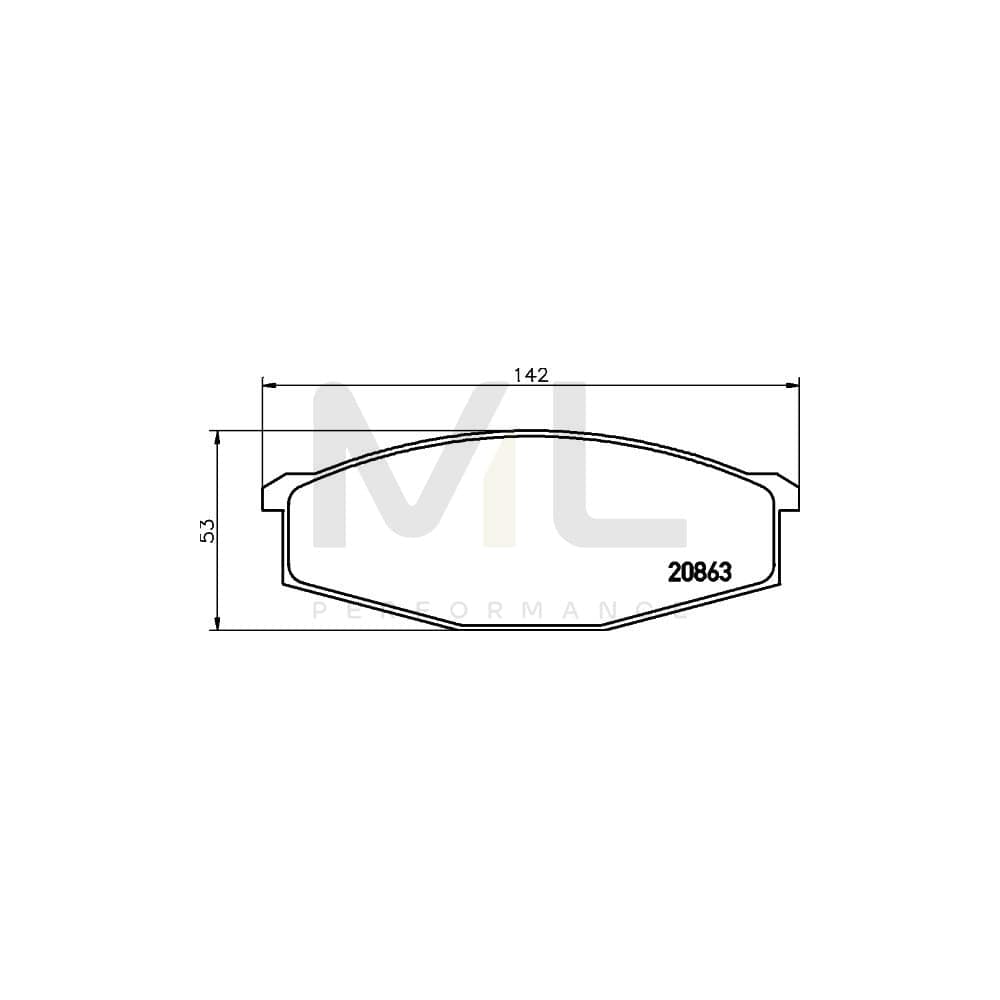 Hella 8DB 355 007-291 Brake Pad Set For Nissan Patrol Not Prepared For Wear Indicator | ML Performance Car Parts