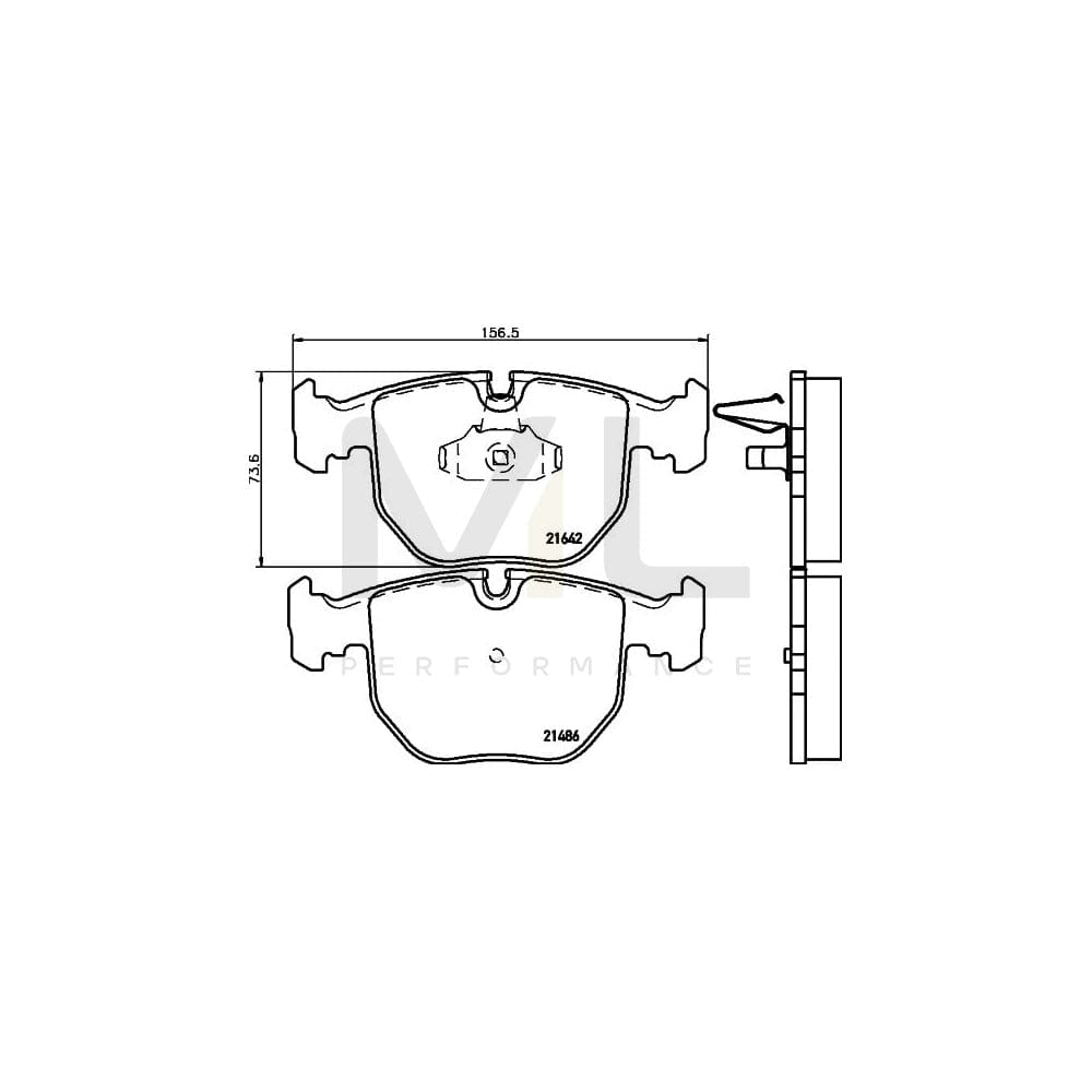 Hella 8DB 355 008-281 Brake Pad Set Prepared For Wear Indicator | ML Performance Car Parts