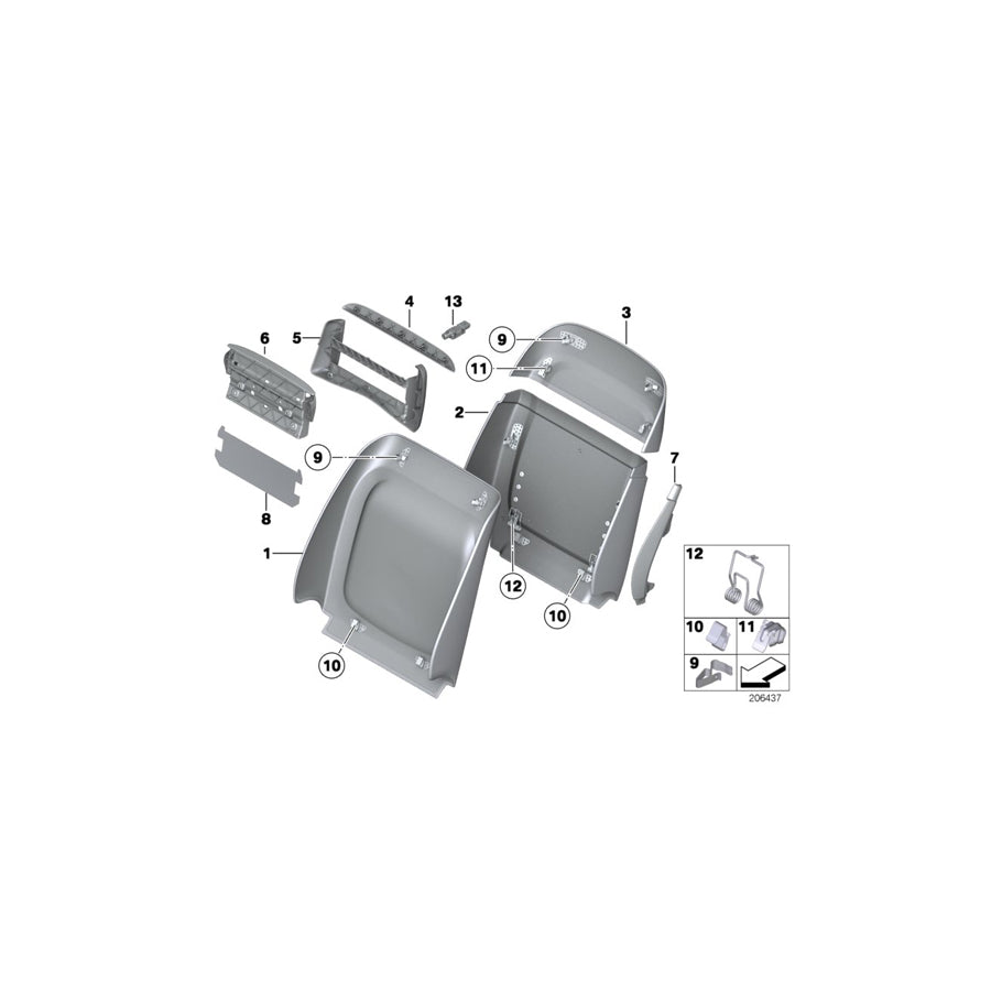 Genuine BMW 52107232140 F07 Rear Section, Basis ELFENBEINWEISS (Inc. 550iX 4.4, 530d 155kW & 550iX) | ML Performance UK