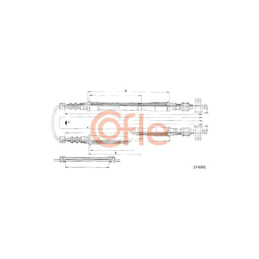 Cofle 17.0201 Hand Brake Cable