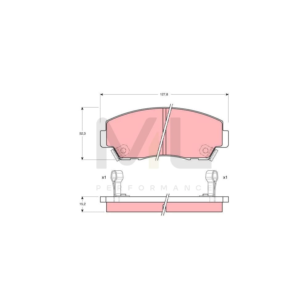 TRW Gdb977 Brake Pad Set For Mazda B-Series With Acoustic Wear Warning | ML Performance Car Parts