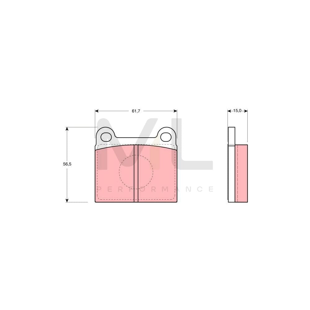 TRW Gdb910 Brake Pad Set Not Prepared For Wear Indicator | ML Performance Car Parts