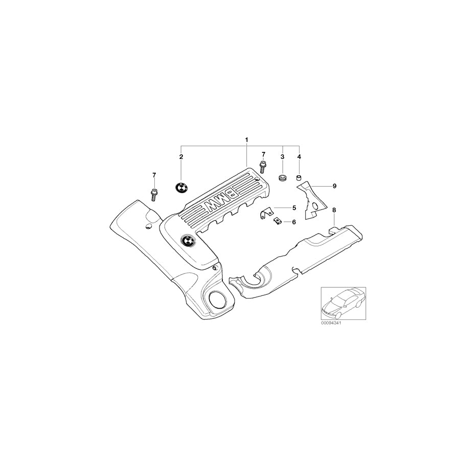 Genuine BMW 11142249953 E46 Holder F Cover, Acoustics (Inc. 330d & 330xd) | ML Performance UK Car Parts