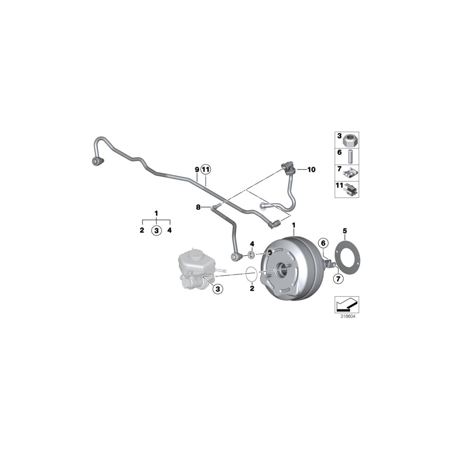 Genuine BMW 34336851098 F33 F20 F31 Brake Servo Unit (Inc. 120dX, 116d & M135iX) | ML Performance UK