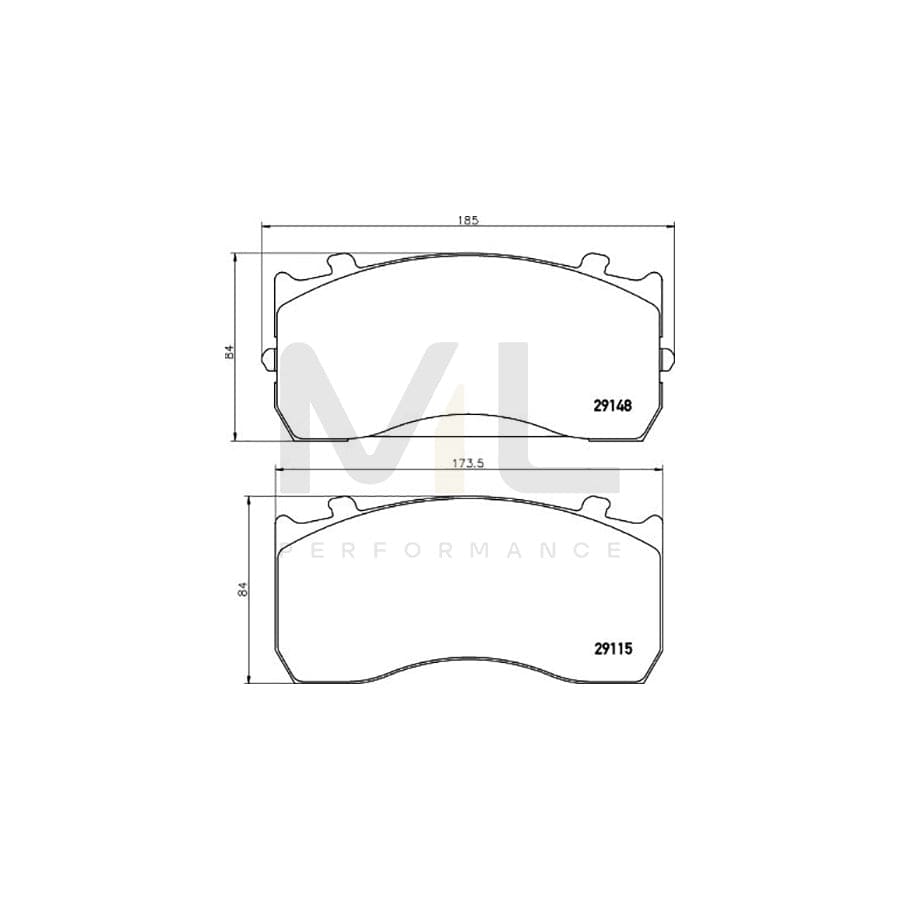 TEXTAR 2914815 Brake pad set not prepared for wear indicator | ML Performance Car Parts