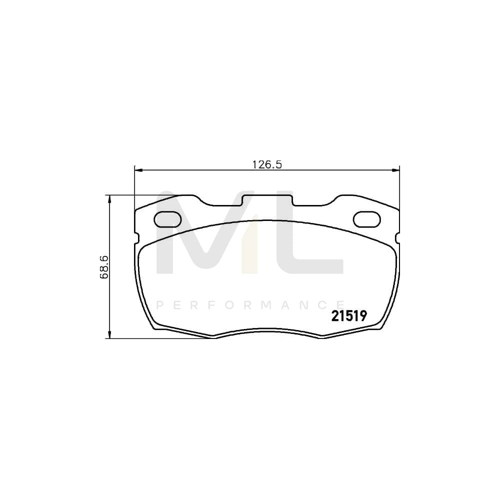 Hella 8DB 355 005-861 Brake Pad Set For Land Rover Defender Not Prepared For Wear Indicator | ML Performance Car Parts