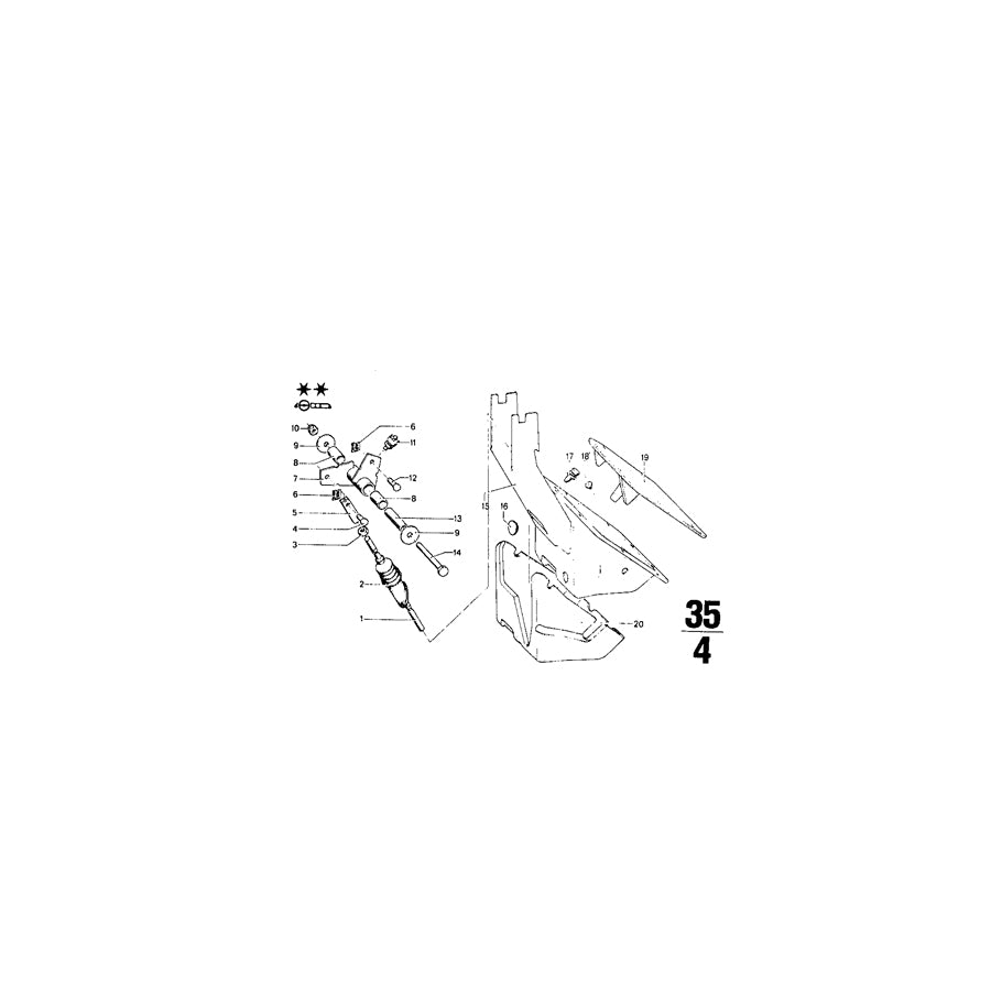 Genuine BMW 34331101858 E21 E12 Pin (Inc. 320, 315 & 2002tii) | ML Performance UK