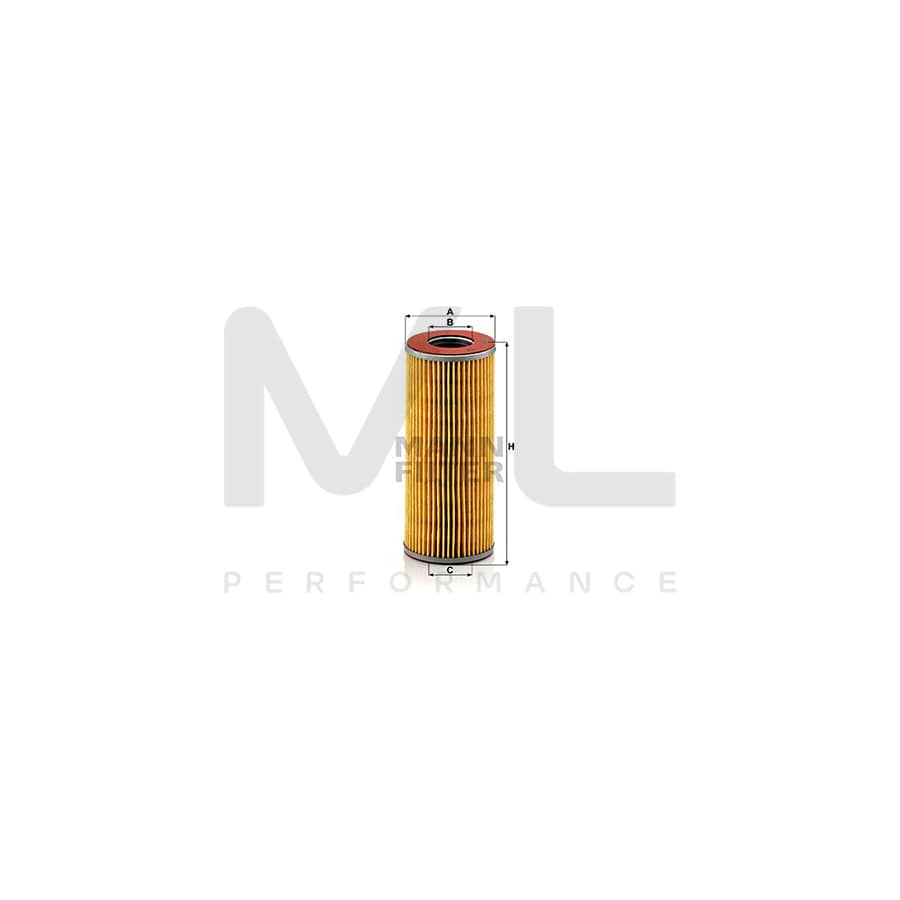 MANN-FILTER H 712 k Oil Filter with seal, Filter Insert | ML Performance Car Parts