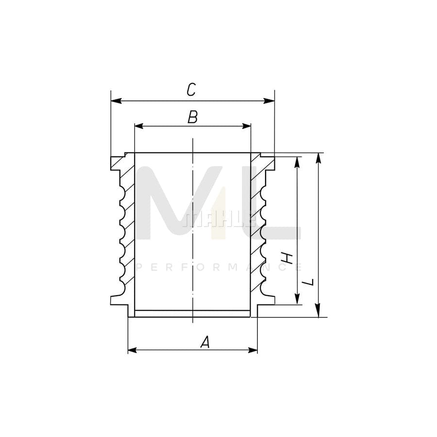MAHLE ORIGINAL 007 WV 44 00 Cylinder Sleeve 82,6mm | ML Performance Car Parts