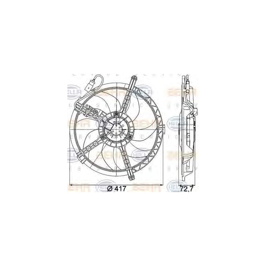 Hella 8EW 351 042-741 Fan, Radiator