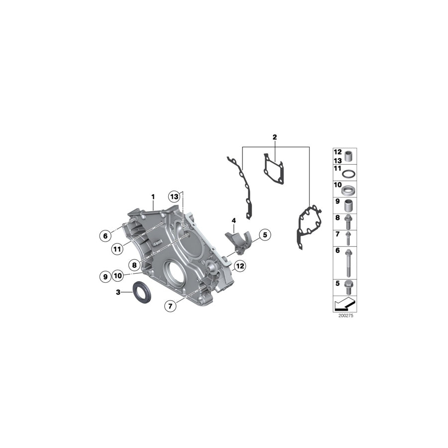 Genuine BMW 11147563860 G12 F02 F01 Gasket F Timing Case (Inc. Wraith, Ghost & Ghost EWB) | ML Performance UK Car Parts