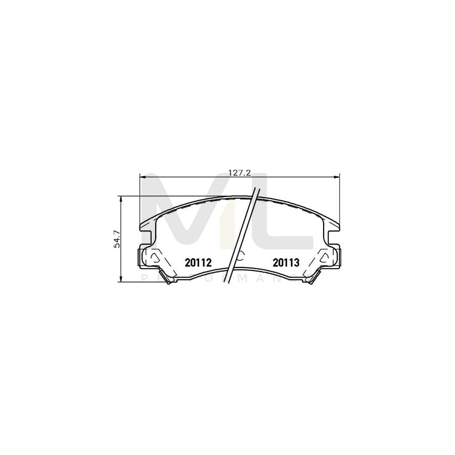 TEXTAR 2011201 Brake pad set with acoustic wear warning | ML Performance Car Parts