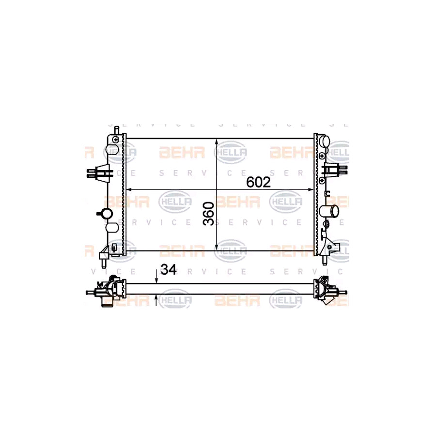 Hella 8MK 376 719-064 Engine Radiator