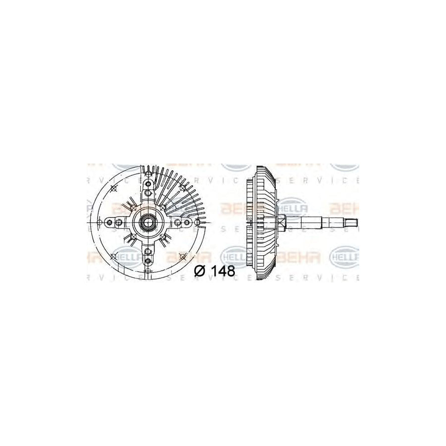 Hella 8MV 376 732-241 Fan Clutch