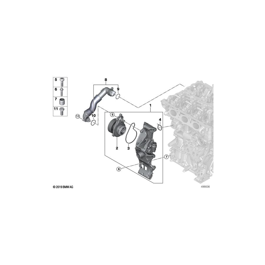 Genuine BMW 11539896566 F55 Line From Coolant Pump-Cylinder Head (Inc. Cooper & Cooper ALL4) | ML Performance UK Car Parts