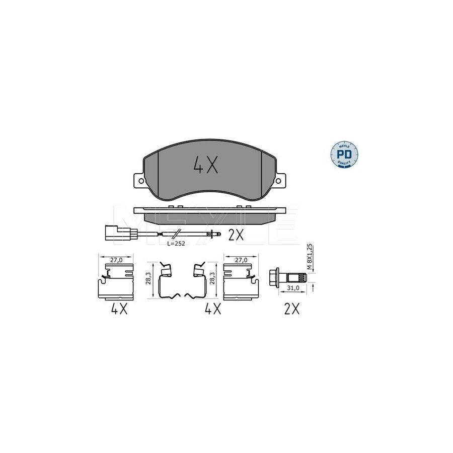 Meyle 025 244 8419/Pd Brake Pad Set For Ford Transit