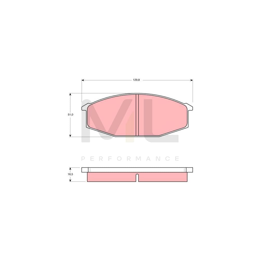 TRW Gdb190 Brake Pad Set Not Prepared For Wear Indicator | ML Performance Car Parts