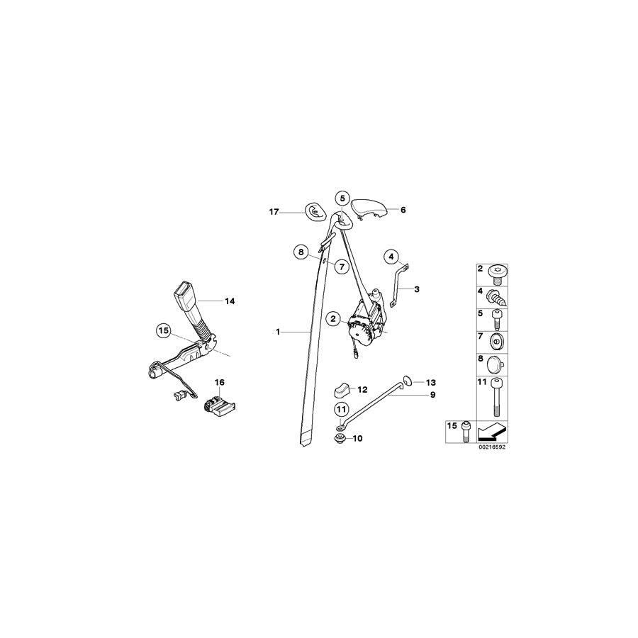 Genuine BMW 72119171976 E88 Upper Belt, Front Right CHROM (Inc. 128i & 135i) | ML Performance UK