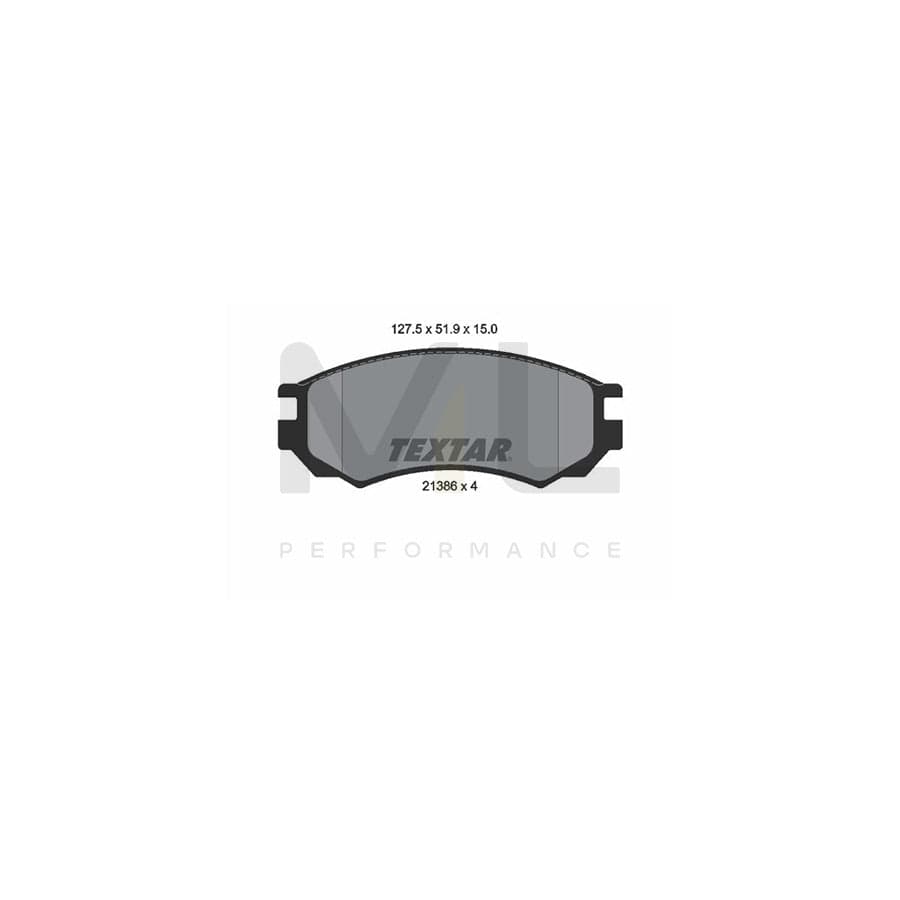 TEXTAR 2138603 Brake pad set not prepared for wear indicator | ML Performance Car Parts